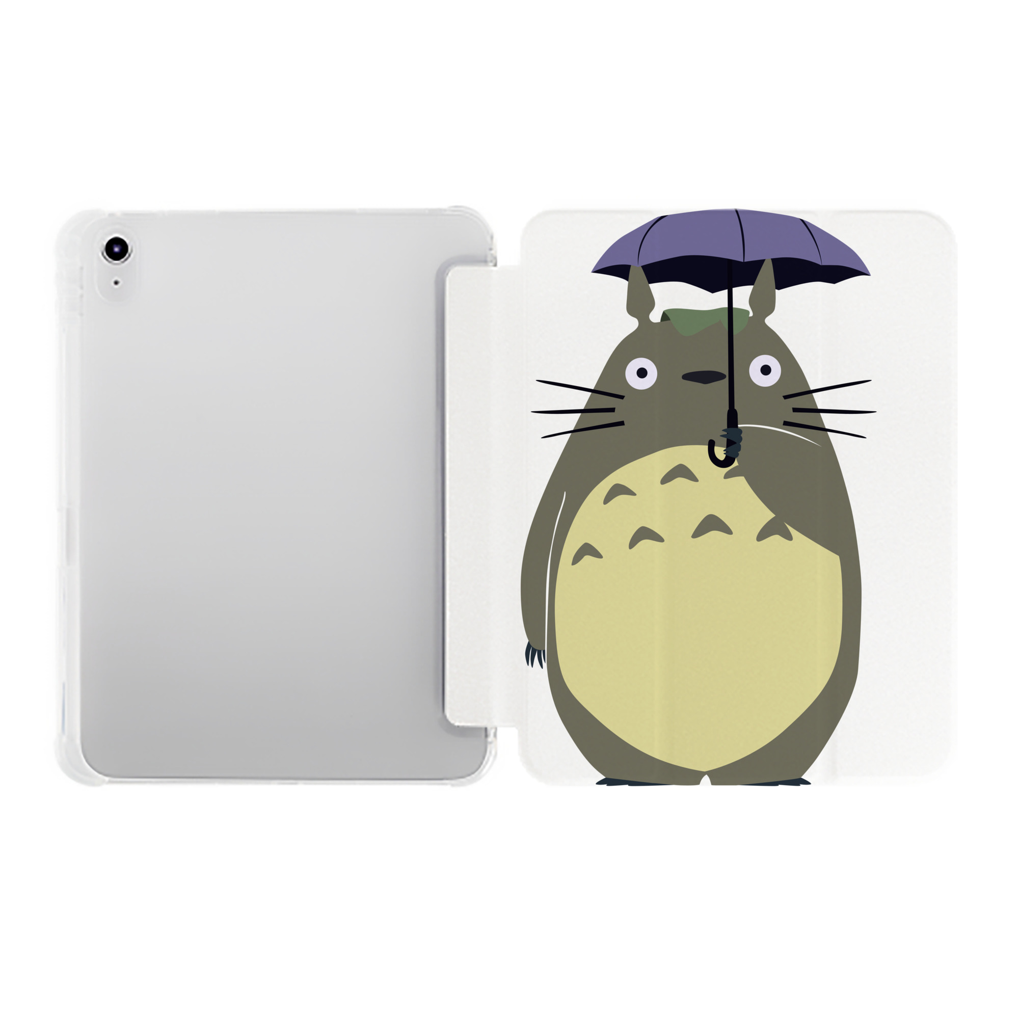 （画像用） となりのトトロ 草壁メイ 草壁サツキ My Neighbor Totoro Satsuki Kusakabe Mei Kusakabe IPad ケース ペン収納付き 三つ折りスタンド PUレザー×シリコン 対応機種9.5/10.5/10.9インチ